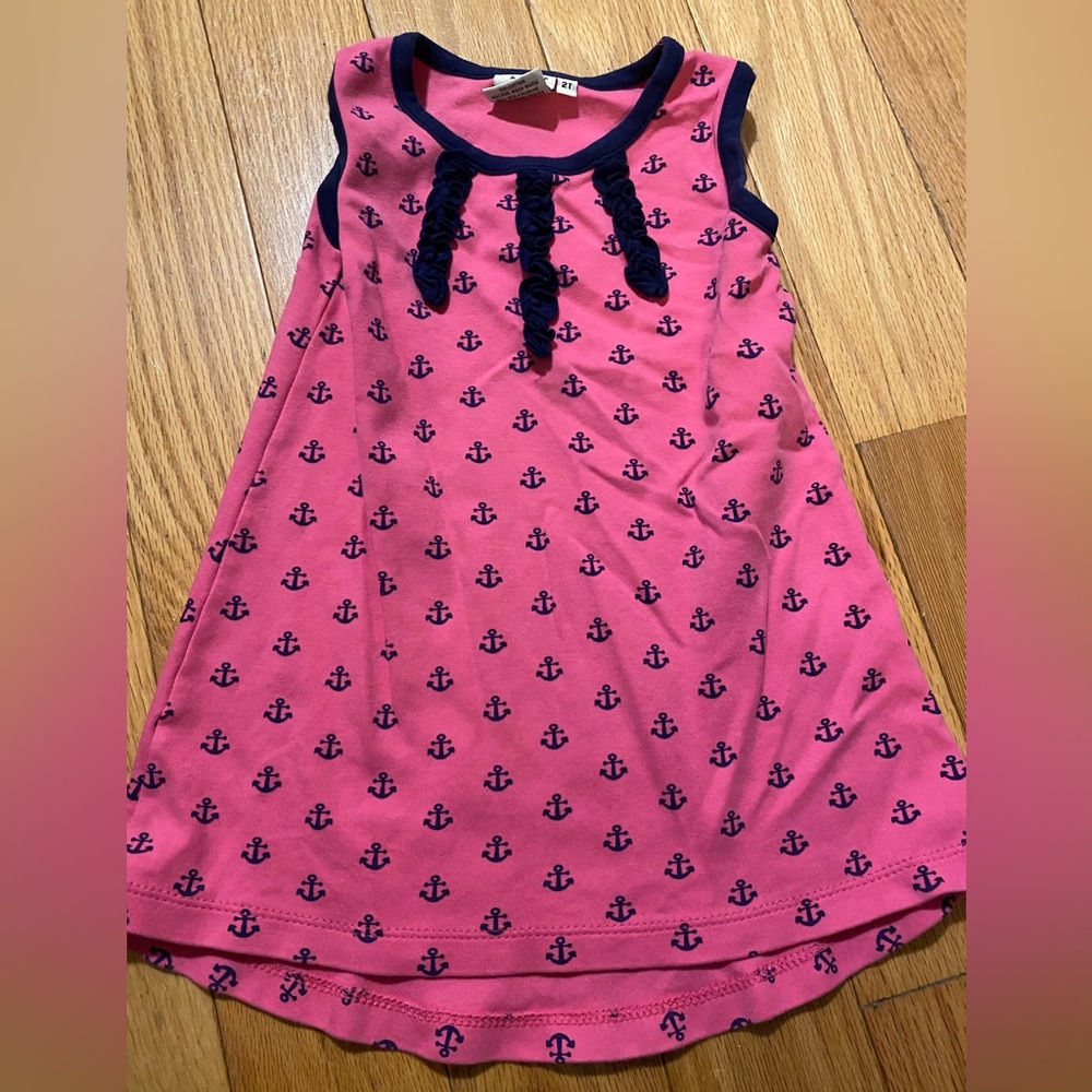 Pink nautical anchor 2T dress